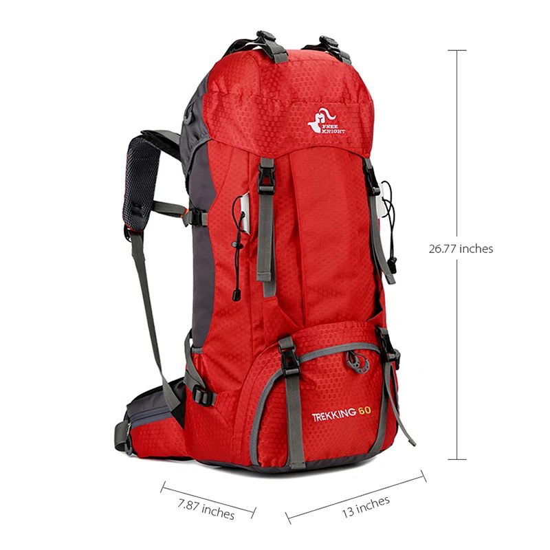 

Manufacturer Wholesale Outdoor Waterproof Oxford Hiking Backpack 60L Large Space Travelling Backpack Bag