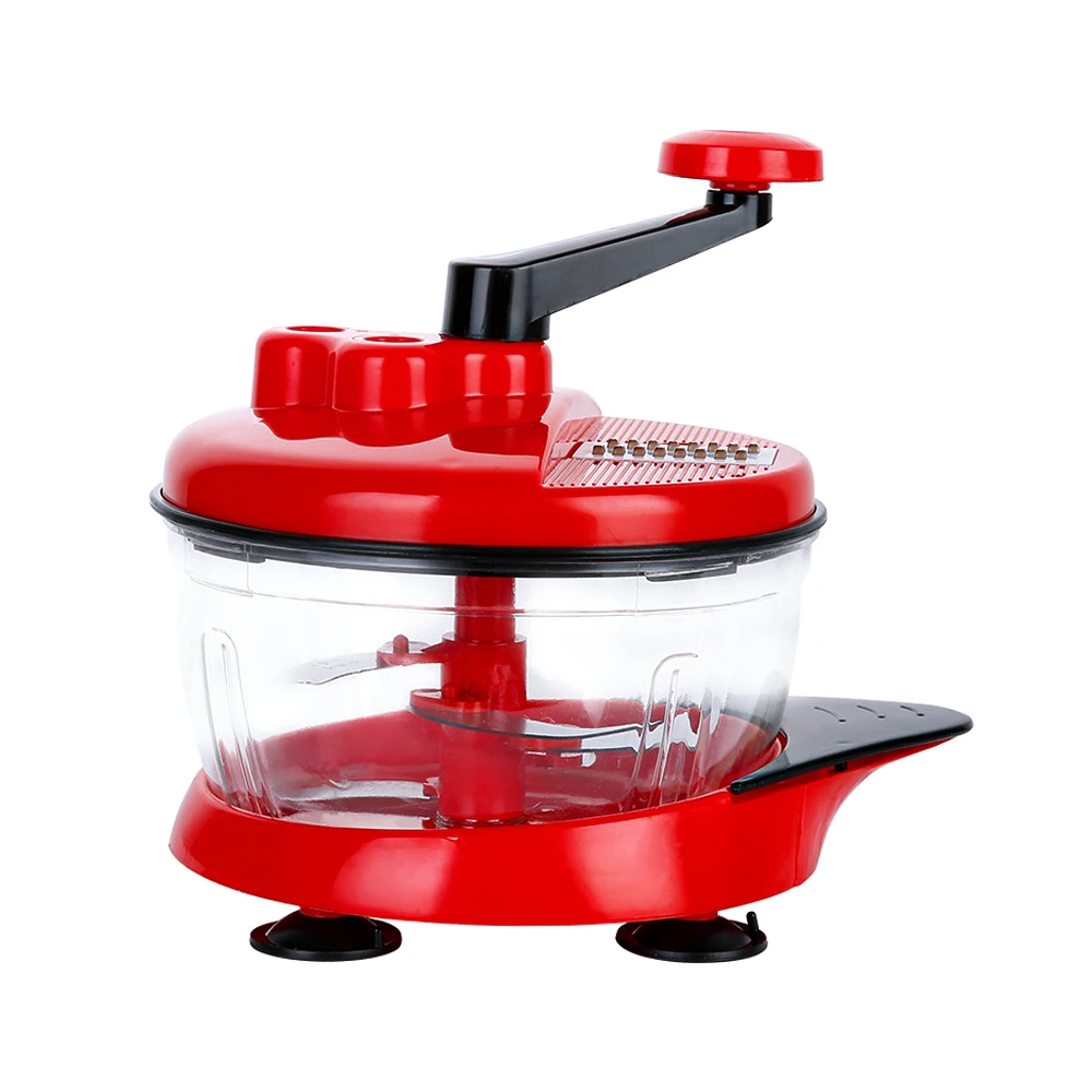 

Multi-function manual food processor swift food vegetable chopper with stainless steel blades, Red or green or customized color
