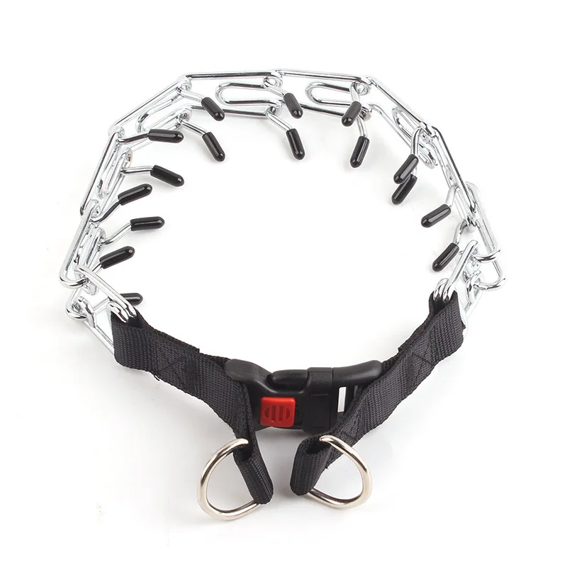 

Prong Collar, Dog Choke Pinch Training Collar with Quick Release Snap Buckle for Small Medium Large Dogs, Silver+black