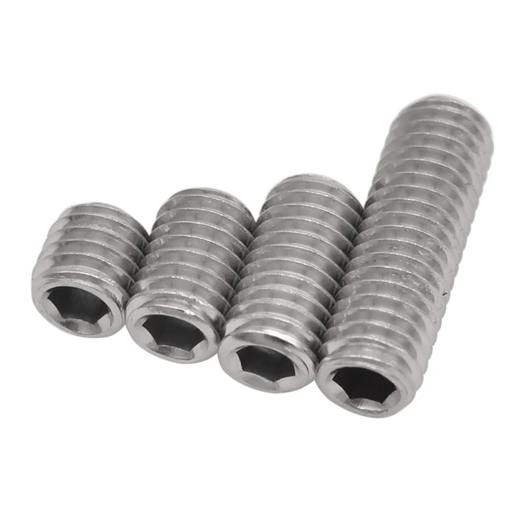 
M12*10-M12*40 SS Hexagon Socket Set Machine Screw With Flat Point 