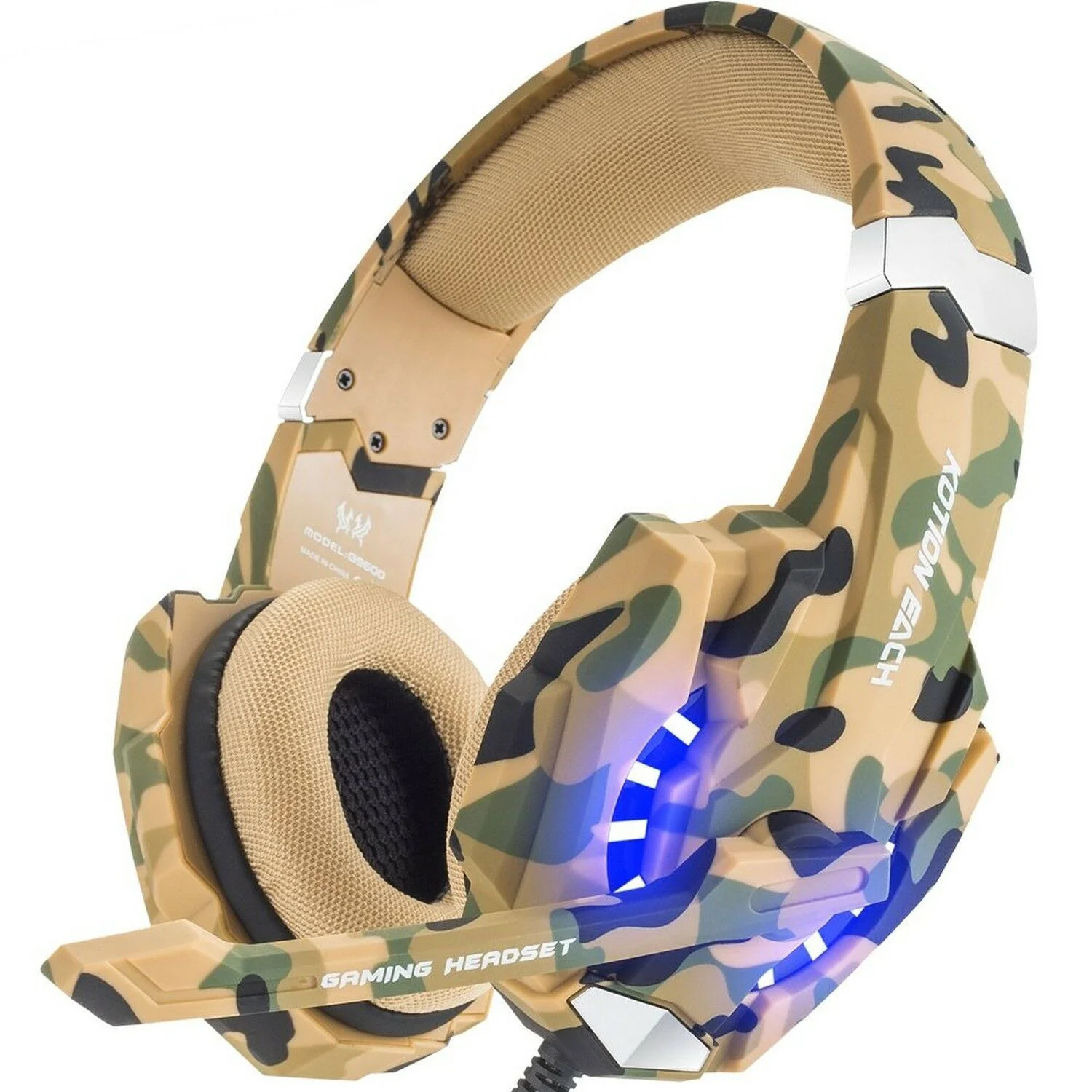 

Kotion Each G9600 Gamer Headset PS5 PS4 Gaming RGB Camouflage Headphones