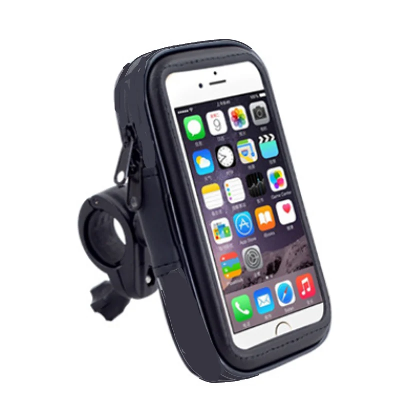 

Waterproof handlebar bicycle bag phone holder bike bag with screen touch, Black