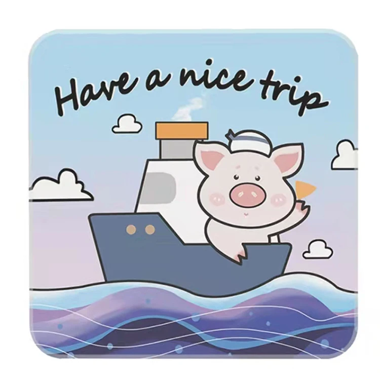 

Piggy Pig Cartoon Mission Ramadan Nonslip Guangdong Cup Mats Beer Custom Coasters For Drinks, Cmyk