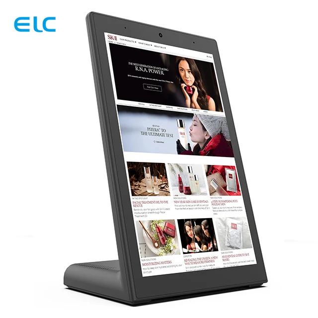 

10 inch L shape android touch screen monitor Evaluator Bank Restaurant ordering NFC android tablet, Black&white