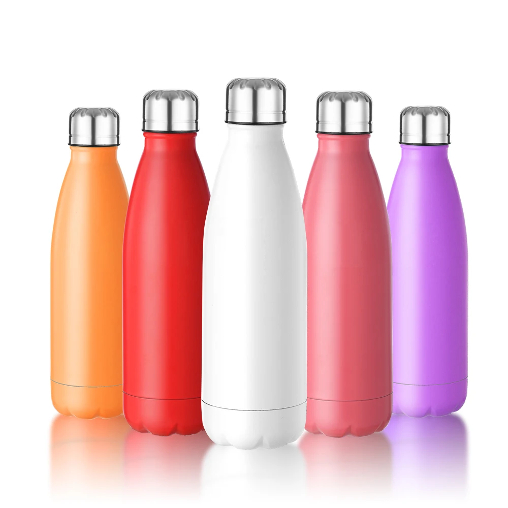 

Reusable Eco Friendly 500ml Sports Metal Stainless Steel Insulated Vacuum Flask Thermos Custom Drinking Cola Water Bottle, Customized color acceptable