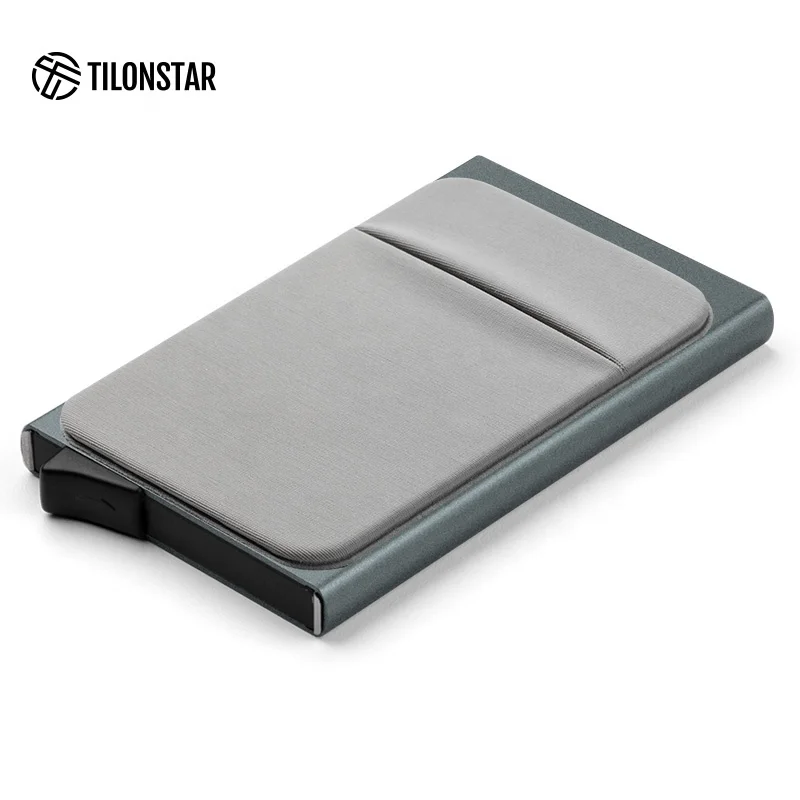 

New Card Holder Wallet With Money Slot Aluminum Card Wallet Business Card Holder Case