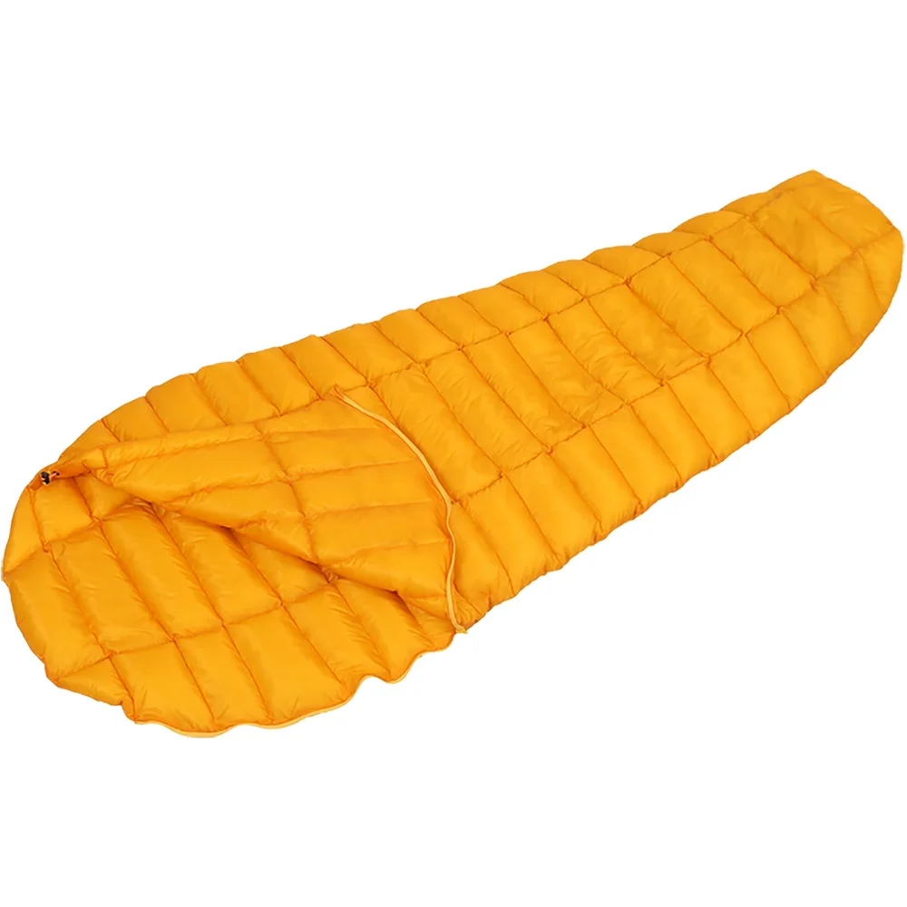 

Goose Down Sleeping Bag Outdoor Alpine Guest Ultralight 95% 800fill Traveler Camping Sleeping Bag Mummy Shape Nylon Sleeping Bag, Yellow