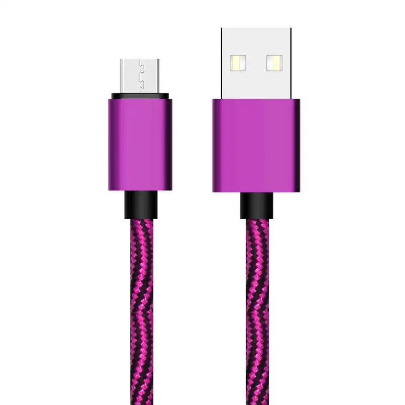 

Good quality Nylon Braided Aluminum Cloud Pattern 2.4A Mirco USB data cable 1M fast charging for Samsung S7 S6 Android Phone, Red/blue/purple/pink