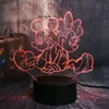 Custom Acrylic Mickey And Minnie Mouse 3D Illusion Visual Animal Led Table Night Light For Kids Gifts
