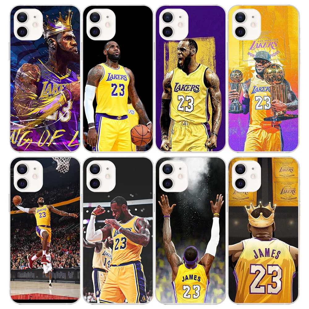 

Hot Sale For IPhone NBA Basketball 23 Lakers LeBron James case Protection Cell Phone Back Cover, Customised