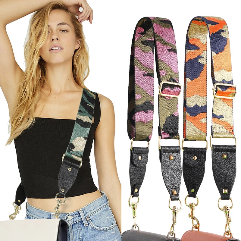 

Wholesale 5cm Full Design Women Handbag Belt Fashion Bag Wide Nylon Shoulder Long Webbing Strap