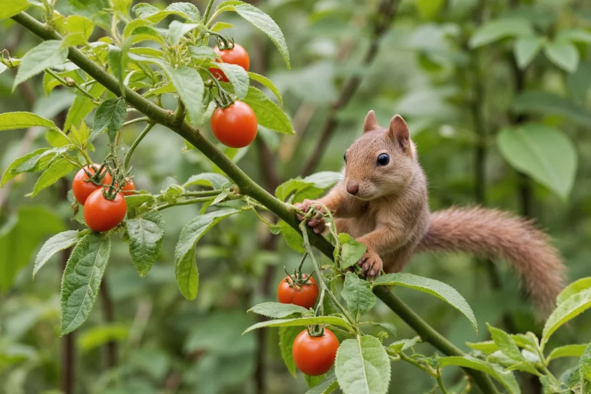 do squirrels like tomato plants