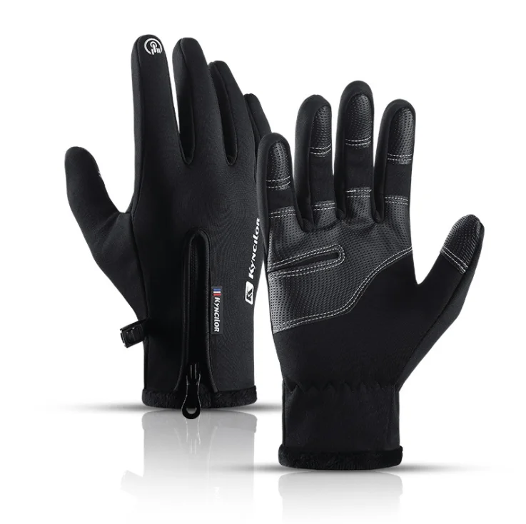 

unisex winter waterproof full finger cycling racing outdoor ski sport gloves riding motocross touch screen gloves, Black /gray/pink/blue
