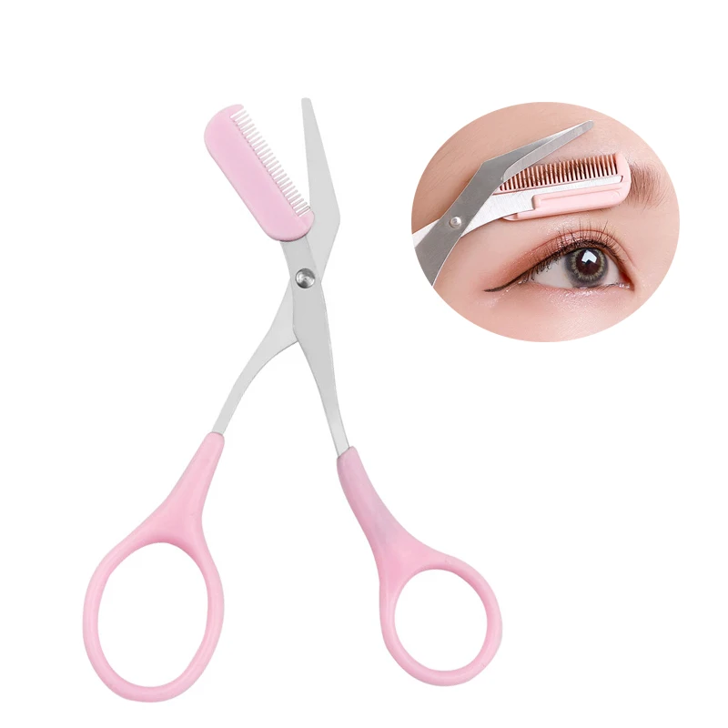 

Eyebrow Trimmer Scissor with Comb Facial Hair Removal Grooming Shaping Shaver Cosmetic Makeup Accessories