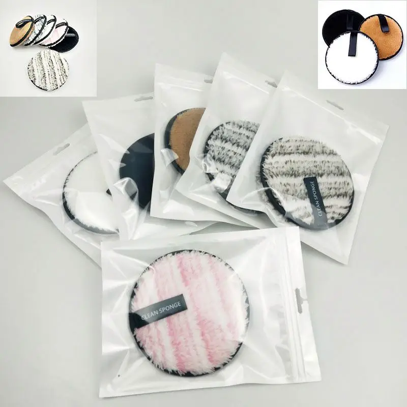 

Wholesale microfiber makeup remover pads for face eyes washable reusable face cleansing puff beauty organic blender puff pad, As picture show