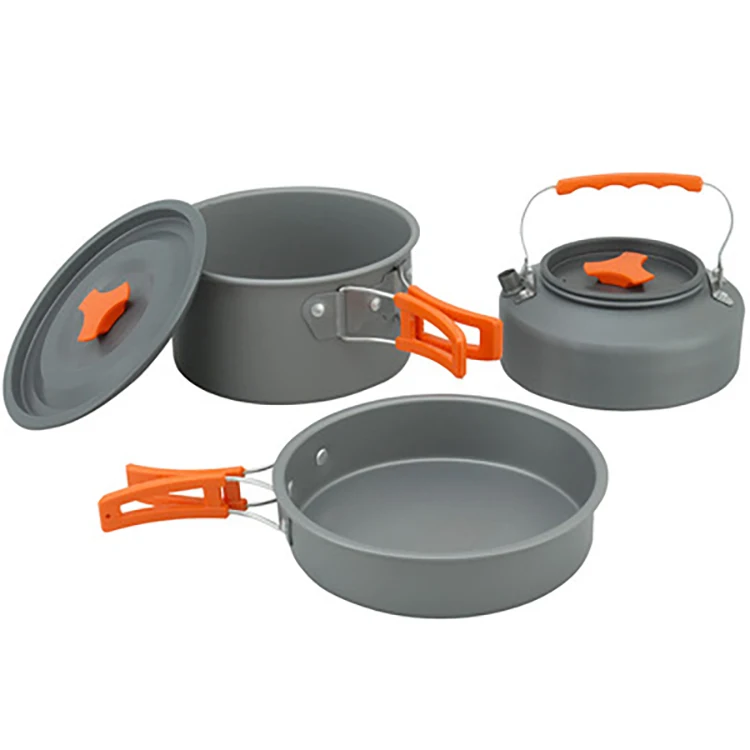 

Stainless Outdoor Set Sets for Camping Cast Iron Stove Pot Steel Camping Cookware