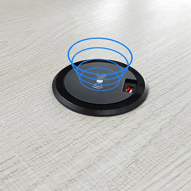 

New Products 2020 Unique Embedded Table Furniture Wireless Phone Charger With USB Port 5V 2A