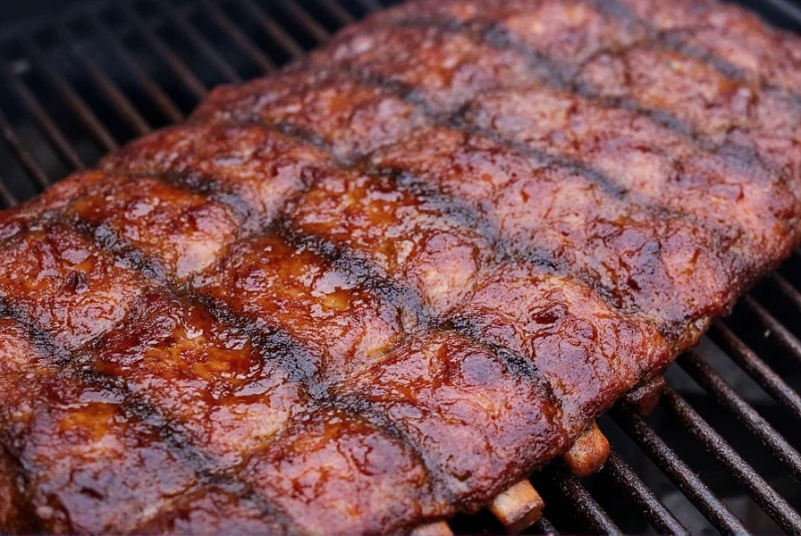 Spices being applied to raw ribs