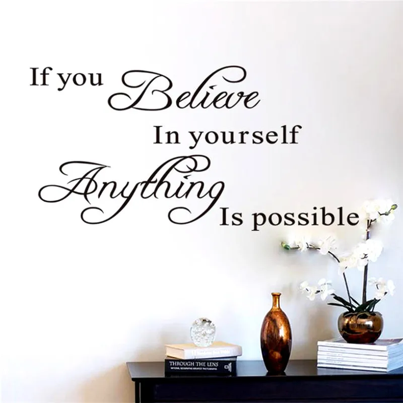 If You Believe in Yourself Inspirational Quotes Wall Decals Decorative Stic Brp3 for sale online 