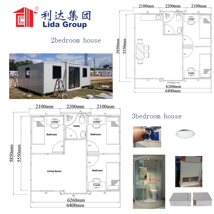Top container cabin price bulk buy used as kitchen, shower room-6