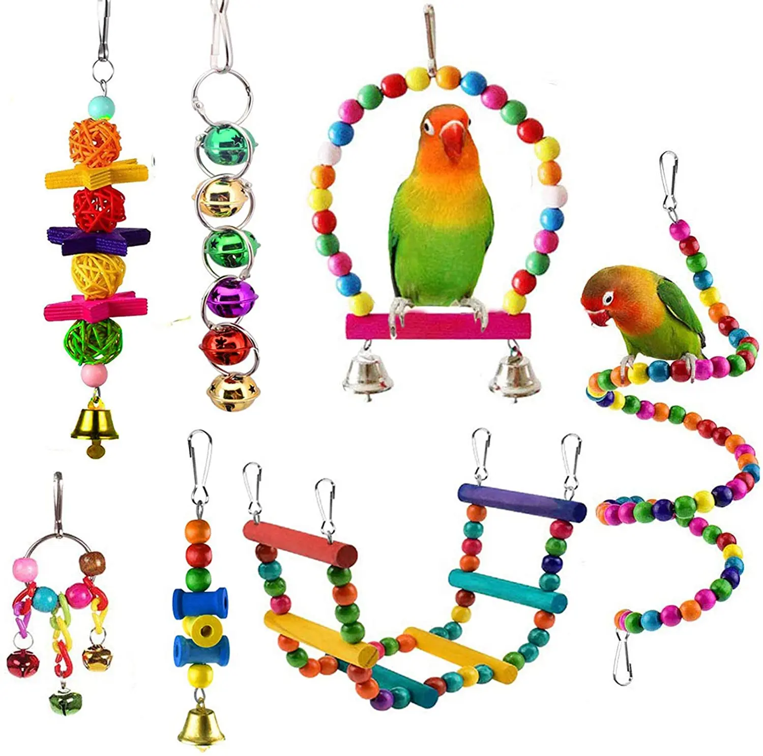 

Factory Direct Sales Parrot Toy Rope Parrot Toy Pet Bird Training Accessories Bird Toy