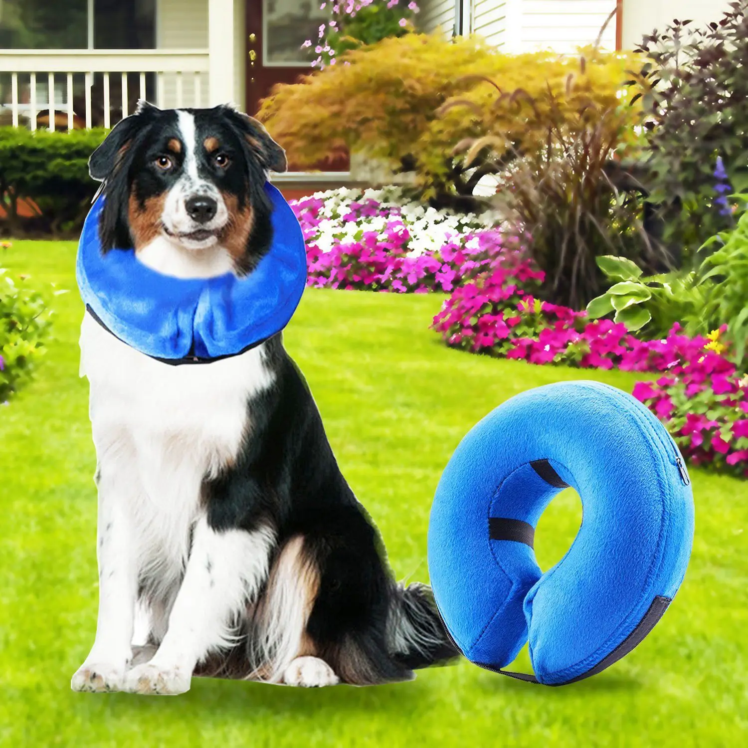 

Protective Inflatable Collar for Dogs and Cats Soft Pet Recovery Collar Does Not Block Vision E-Colla, Multiple colors