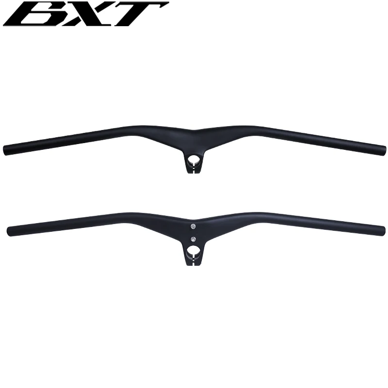 BXT Carbon Handlebar MTB 800mm Length Integrated Mountain H/bar Chinese OEM Factory Sale Integrated Bike Bars Stem Carbon Fiber
