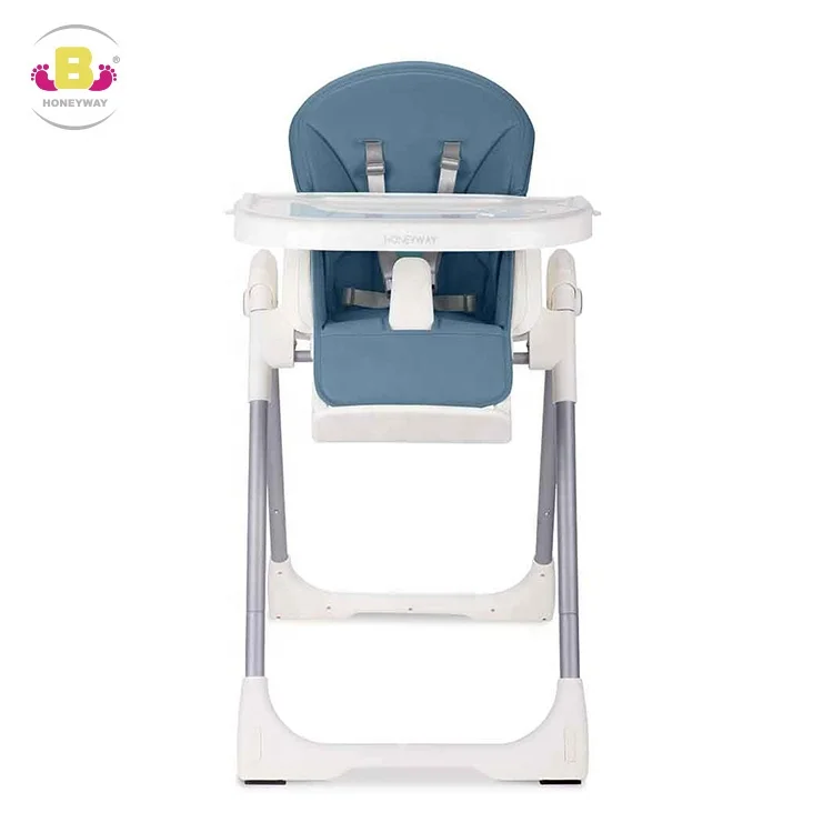 
2020 New Multifunction Foldable Baby High Chair Leather Seat Baby Feed Chair 