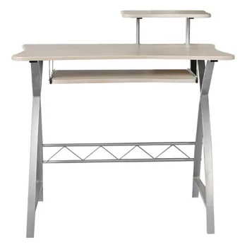 Practical Metal Frame Study Desk Wooden Computer Table With