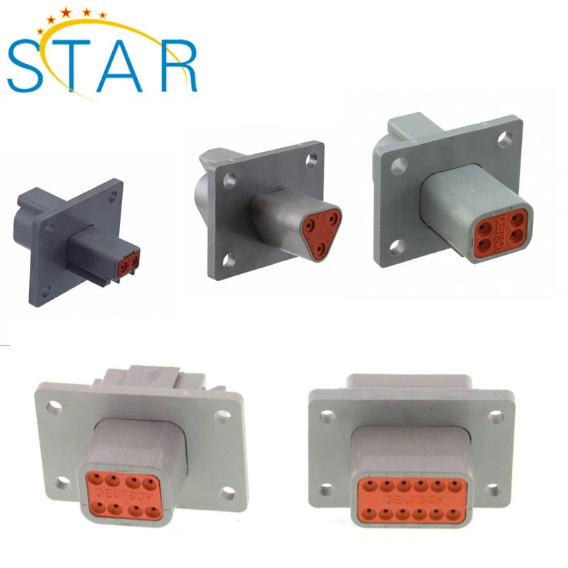 Deutsch Dt 2 Way Male Connector Car Automotive Plug Flange Mount