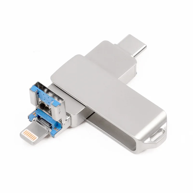 

Best Selling 3 In 1 OTG USB Flash Drive High Speed For Iphone/Computer/Type-C Souvenir Bulk From 8GB to 128GB