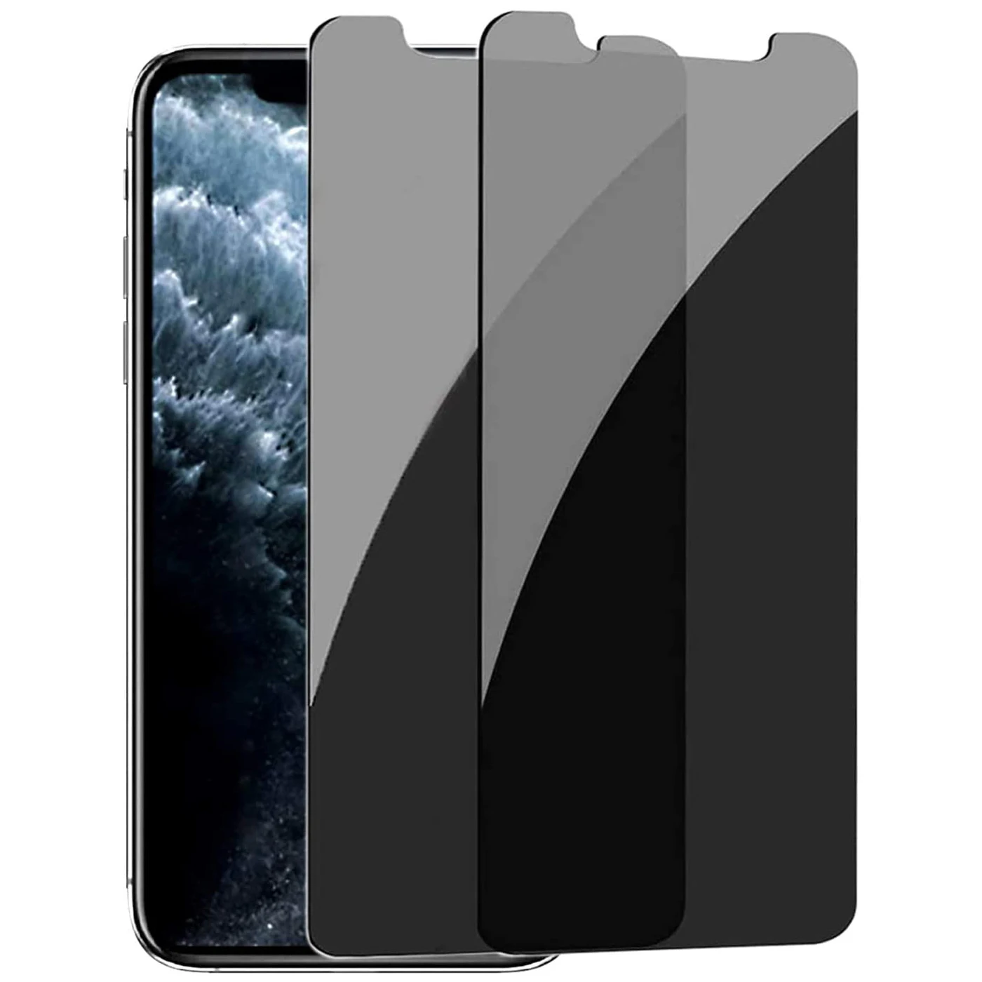 

Free Bubbles 6.5 inch Anti Spy Tempered Glass Privacy Screen Protector For iPhone 11 Pro Max