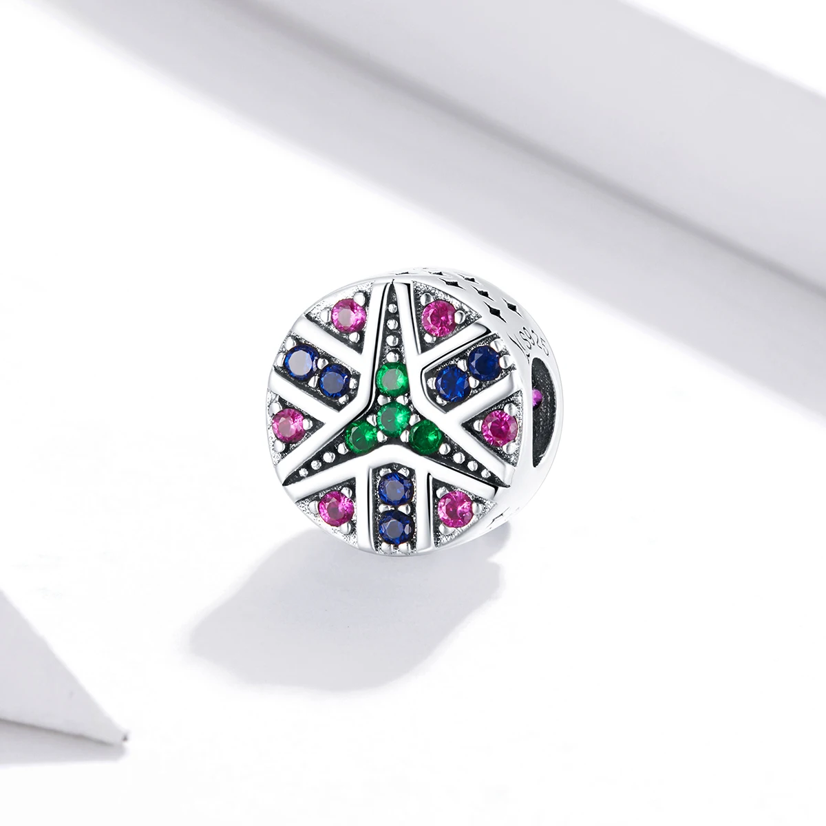 

Elegant Lucky Star Round Bead 925 Silver Charms For Jewelry Making