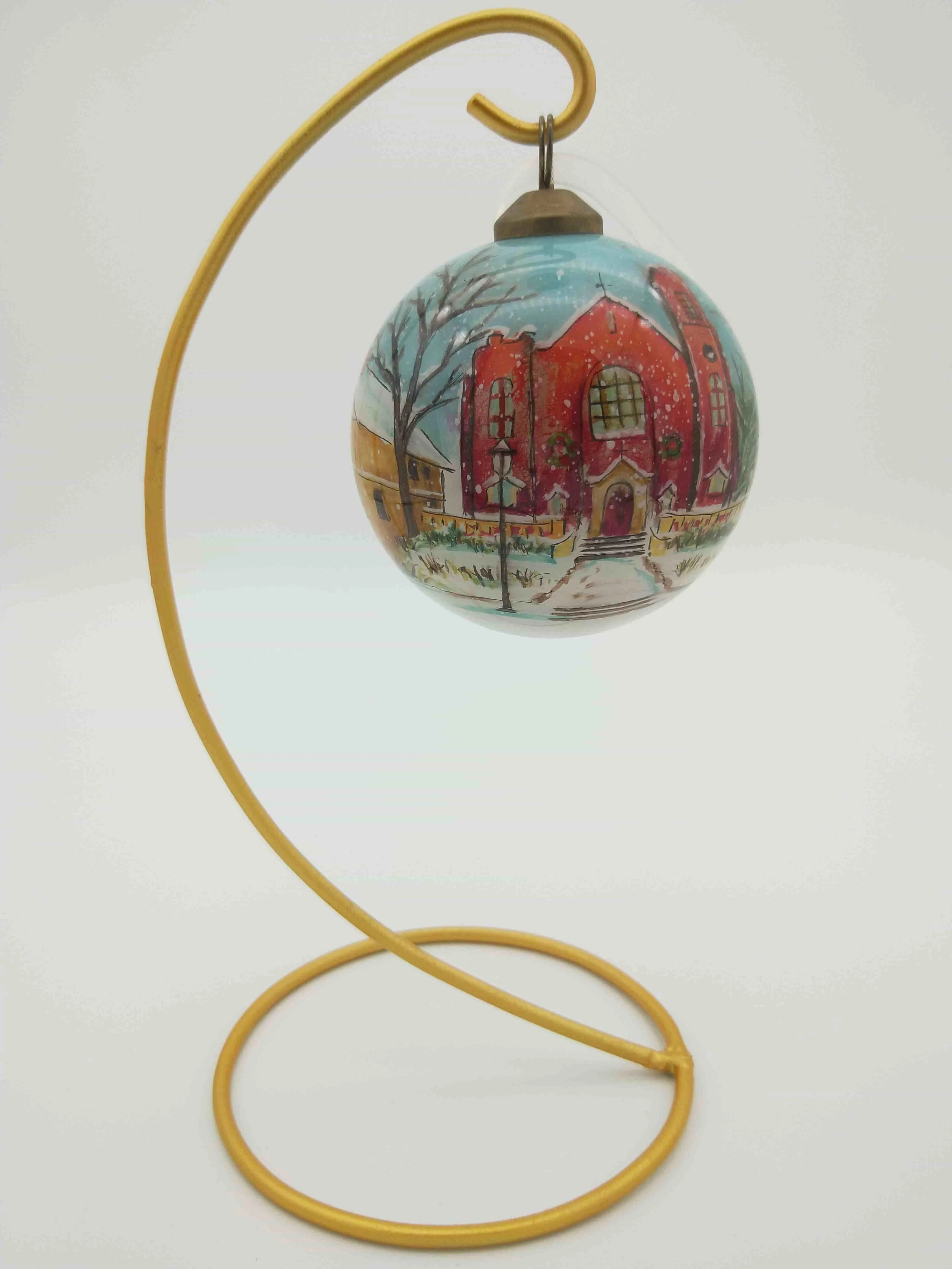 
Custom wholesale inside-bottle decorative painting ornaments christmas decorations ball glass for crafts 