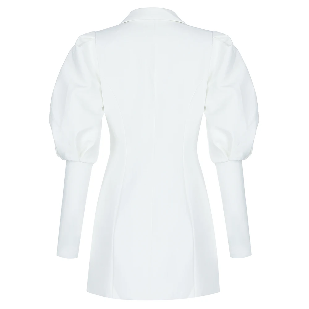 
A3353 New Arrivals High Quality Women White Long Sleeve V Neck Elegant Austrtalian Style Mini Casual Dress 