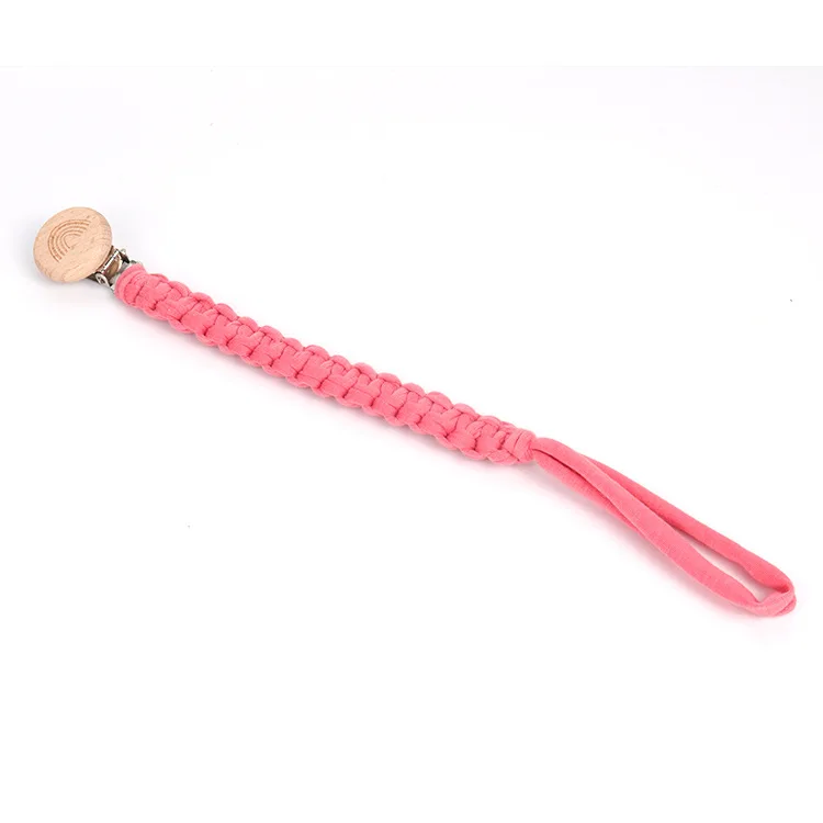 

Hot Selling Wholesale Anti-off Leather Baby Baby Pacifier Rope Clips, Any paton colour code is avilable