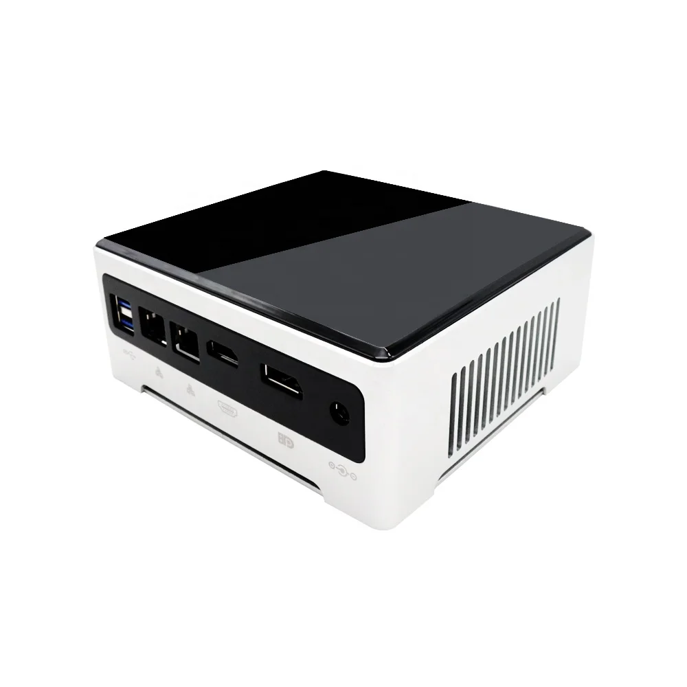 

Desktop mini computer In-tel core i5 7300HQ i7 7820HK M.2 NVME SSD PCI E WIFI DP HD 4k Thin Client Mi-cro PC Linux 6*USB, Black color pvp top and silver aluminum alloy body