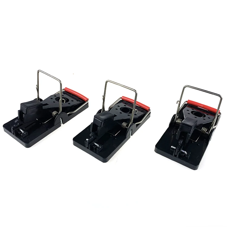 

Muizenval Plastic Mouse Trap Spring Disposable Rat Traps automatic mouse trap mouse clamp, Balck