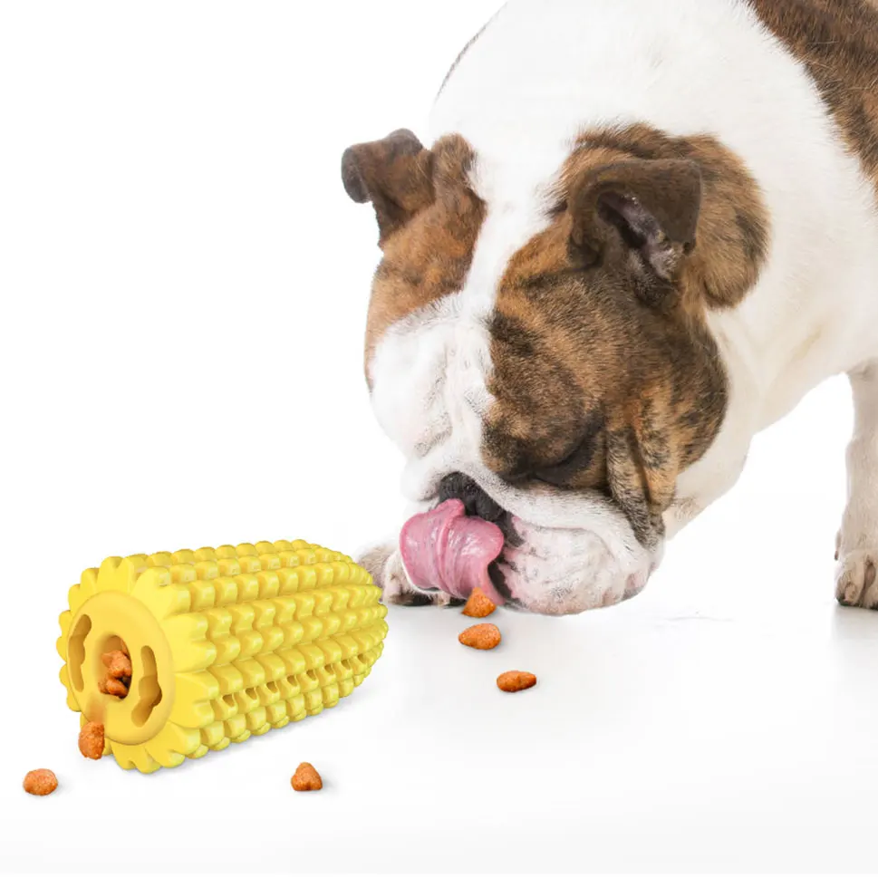 

New Custom Soft Durable Interactive Pet toothbrush Chew Toys corn shaped with suction cup dog toys