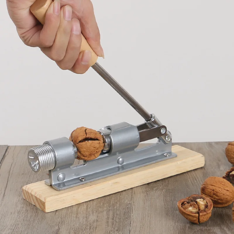 

Manual Stainless Steel Nut Cracker Mechanical Sheller Walnut Nutcracker Fast Opener Kitchen Tools Fruits And Vegetables, As photo