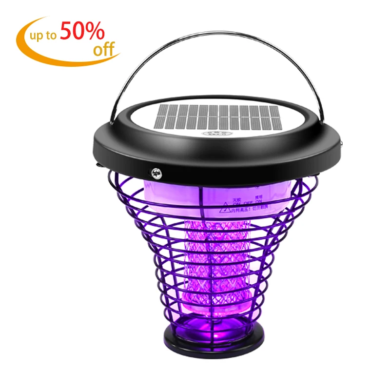 

solar anti mosquito lamp outdoor waterproof electric mosquito killer lamp trap chargeable insect killer