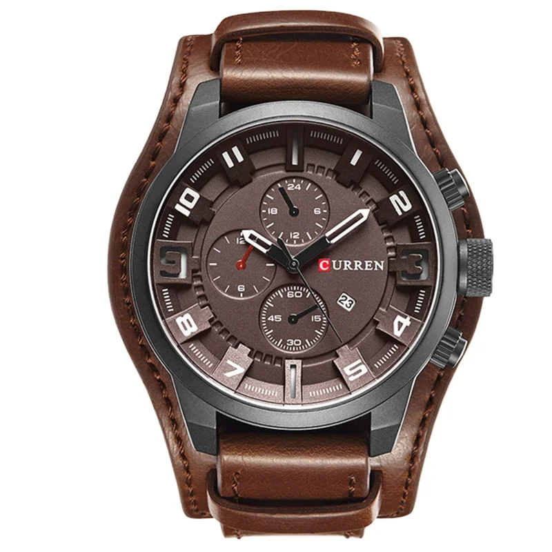 

Curren 8225 Quartz Mens Watches Top Brand Luxury Leather Men Watch Casual Sport Male Clock Watch Relogio Masculino, 5 colors