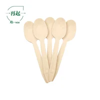 

165mm Spoons with reinforced embossed Disposable Wooden Spoons Natural wood spoons Biodegradable