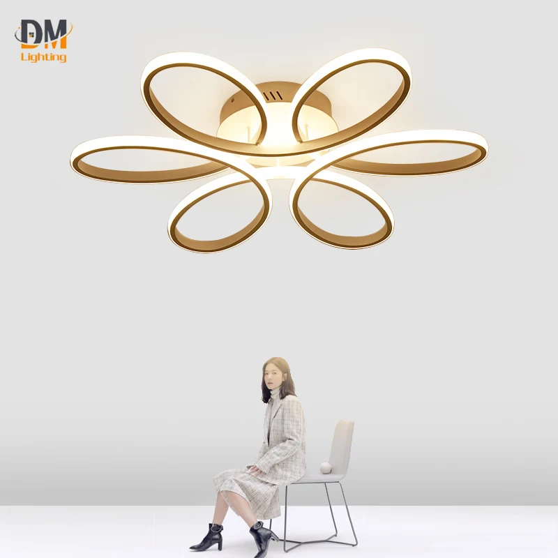 

2022 Acrylic Minimalist Flower Shape Modern Bedroom Indoor Lighting Ceiling Light Chandelier Led