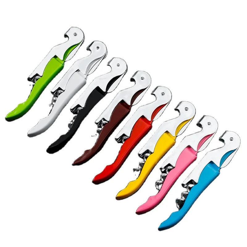 

Promotion Multifunction Stainless Steel metal Corkscrew Portable Wine Bottle Opener With Custom Logo corkscrew