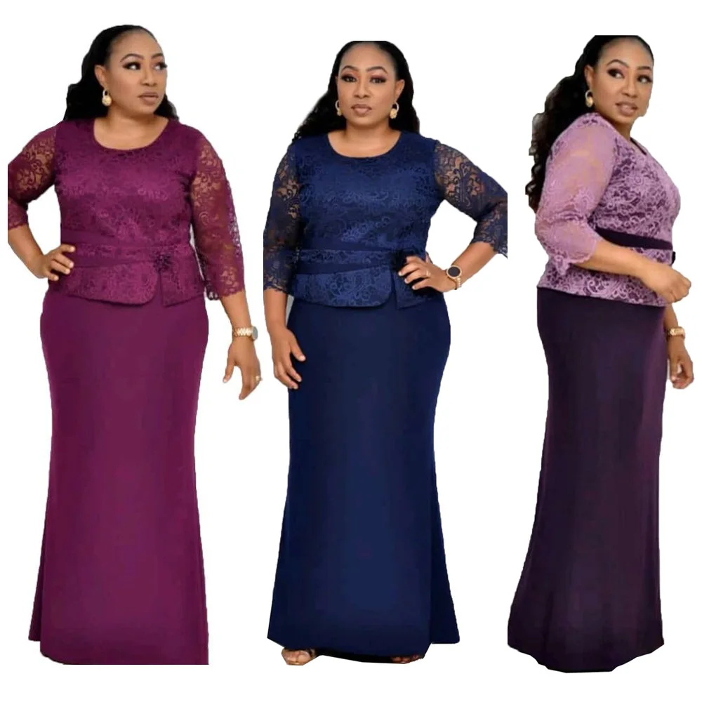 91031-MX26 wholesale elegant lace maxi dresses for sehe fashion women