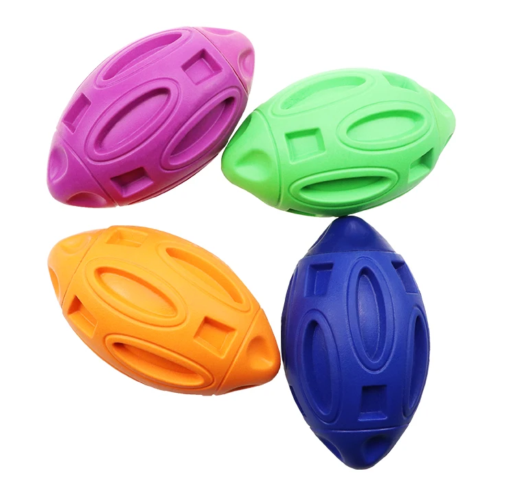 OEM/ODM Rubber Rugby Chewing Dog Toy Squeezing Rubber Ball Dog Toy Manufacturer Customization