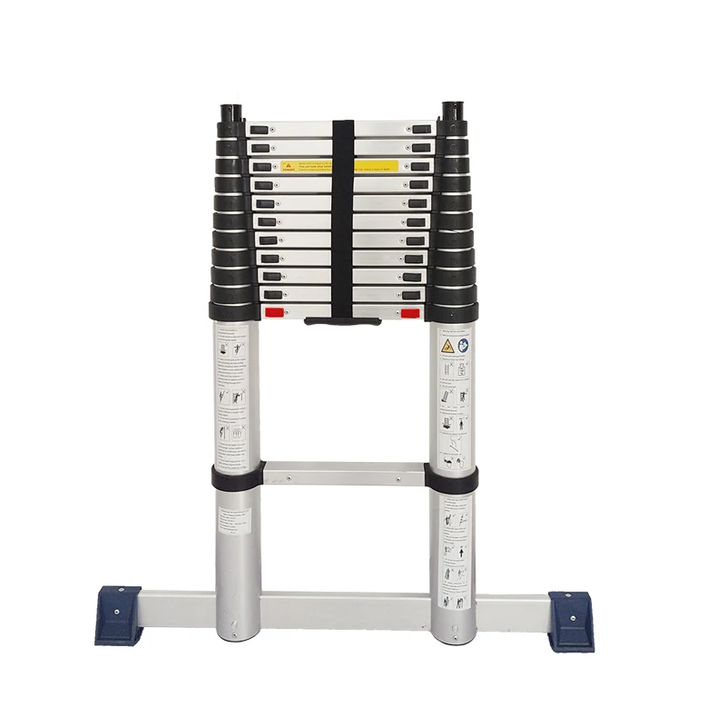 4.1m Aluminium Telescopic Ladder With Soft Close And Finger Protect System En1316 Ansi Warenwet