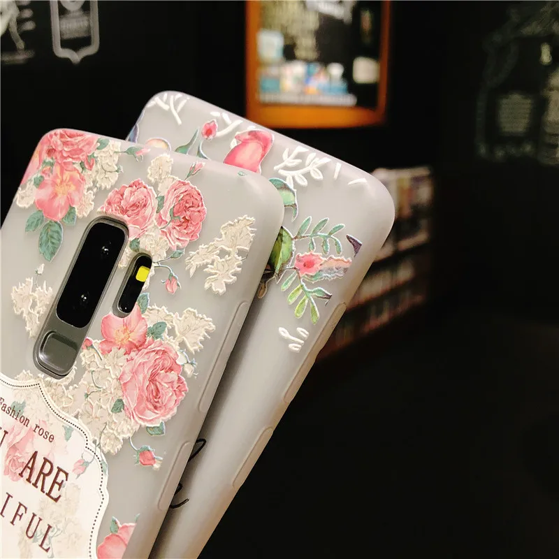 Amocase Cute Floral Case with 2 in 1 Stylus for Samsung Galaxy S10 Plus,Stylish Ultra Thin Sweet Flowers Soft Rubber Silicone TPU Shockproof Anti-Scratch Flexible Clear Case Lovely Fowers 