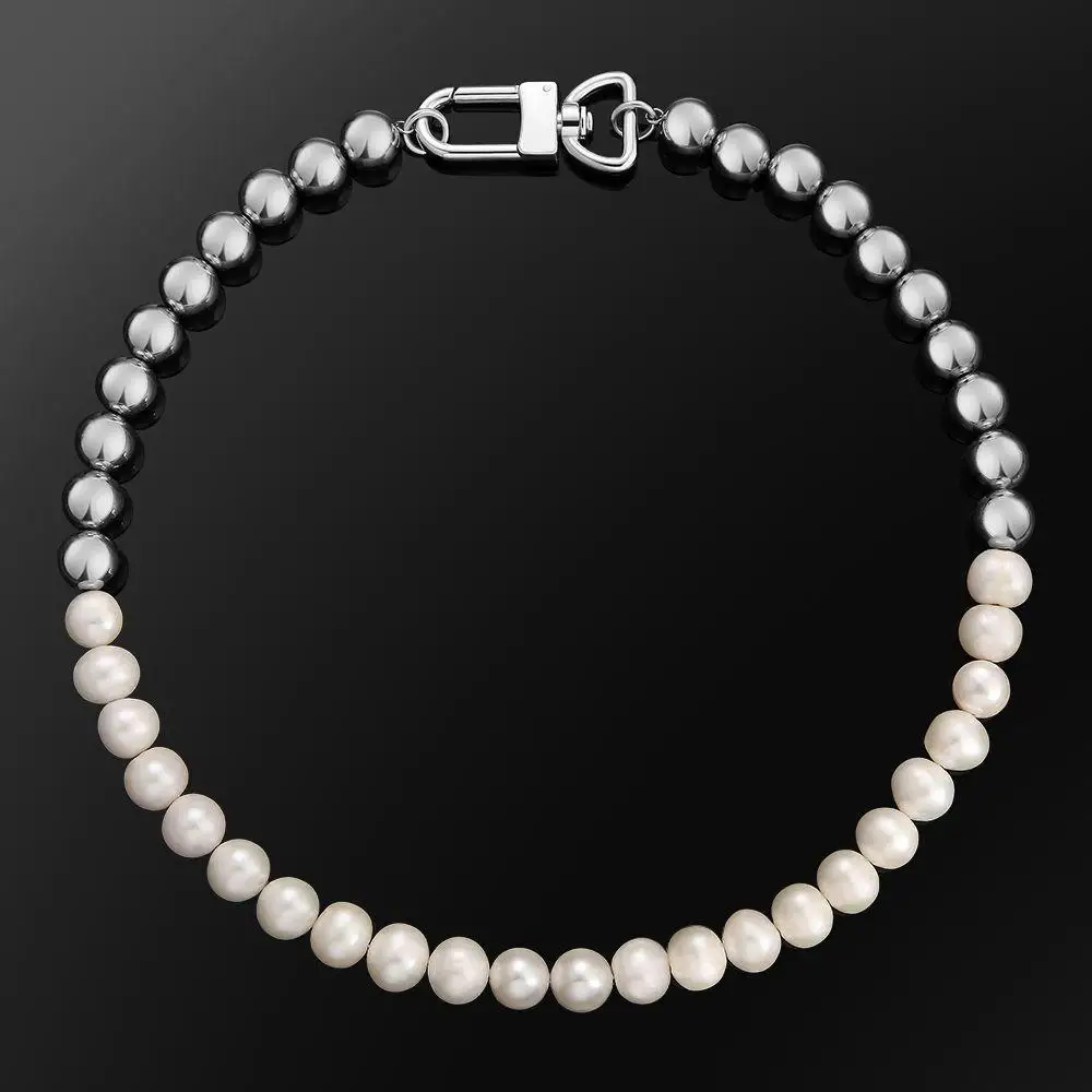 

Wholesale Elegant natural freshwater pearl necklace choker women girls pearl accessory jewelry, White color